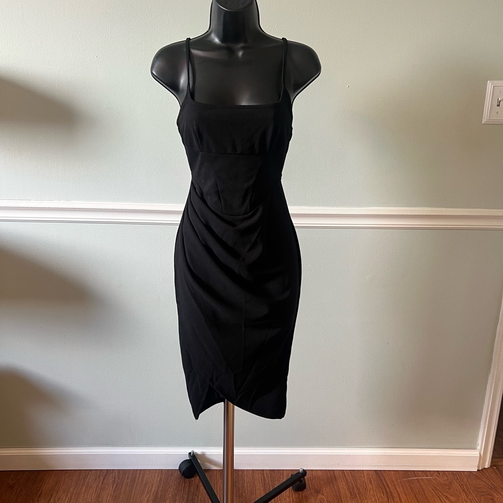 SHEIN Black Strappy Mini Dress